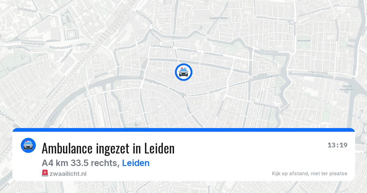 Ambulance ingezet in Leiden — 29 mei 2026