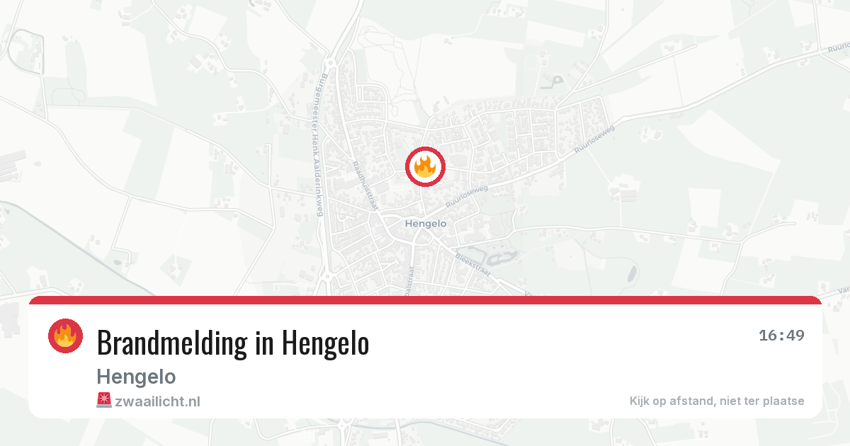 Brandmelding in Hengelo — 19 jan 2026