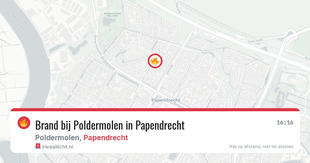 Brand bij Poldermolen in Papendrecht — 28 jul 2026