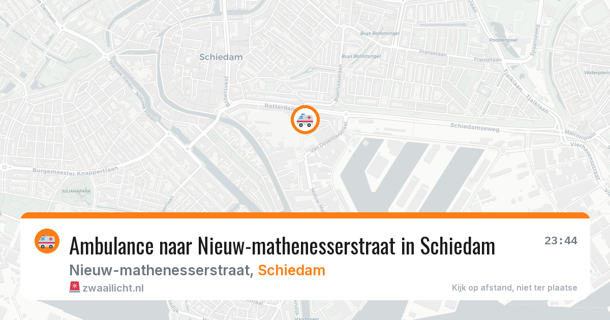 Ambulance naar Nieuw-mathenesserstraat in Schiedam — 30 mei 2026