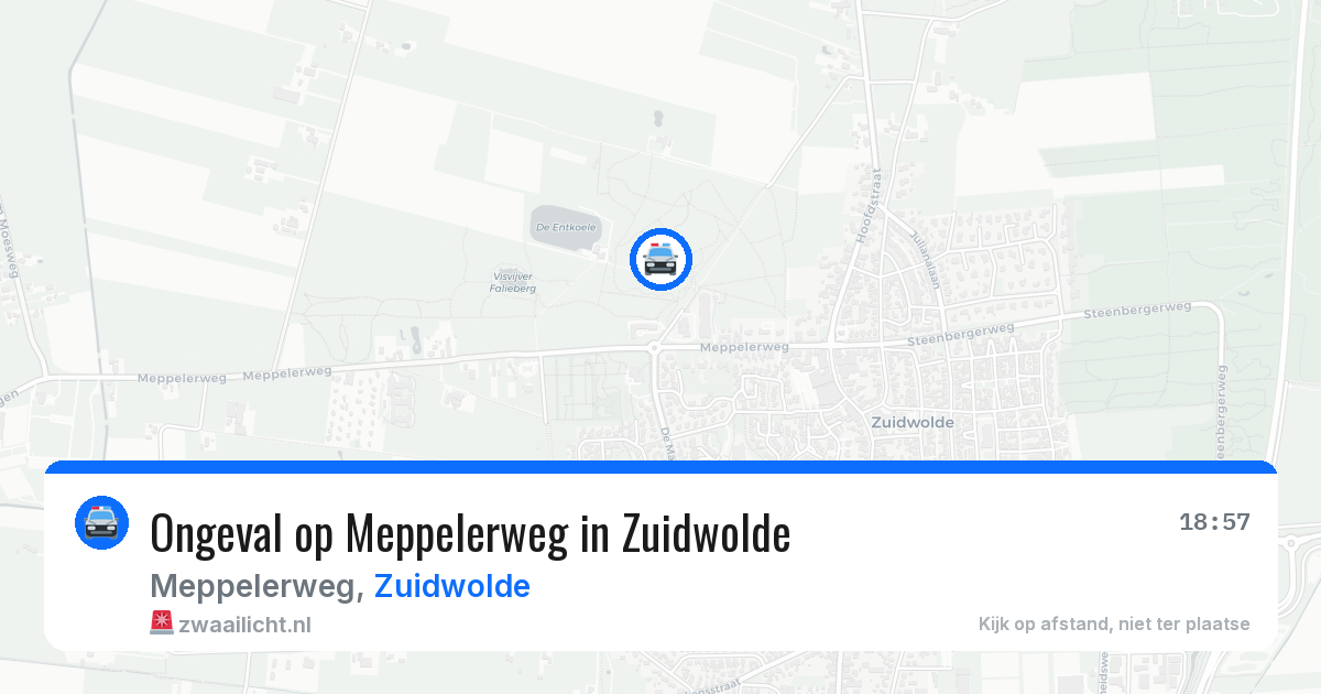 Ongeval op Meppelerweg in Zuidwolde — 27 apr 2026
