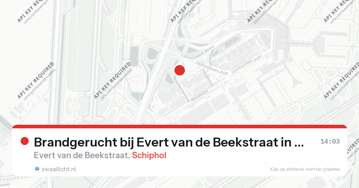 Brandgerucht bij Evert van de Beekstraat in Schiphol — 26 aug 2026
