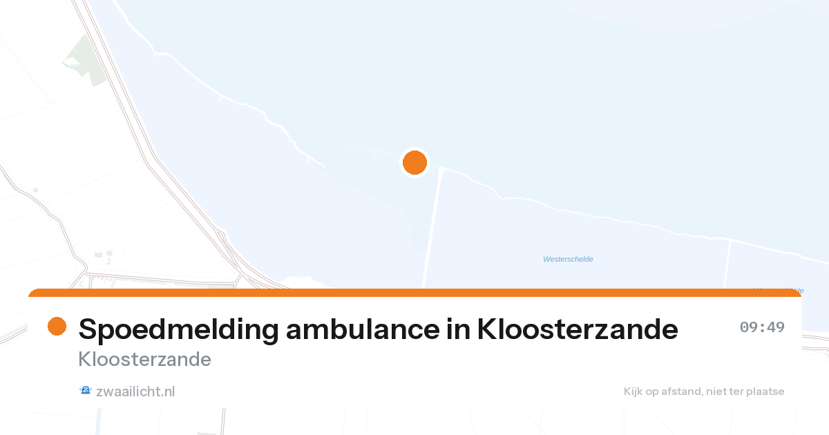 Spoedmelding ambulance in Kloosterzande — 20 aug 2026