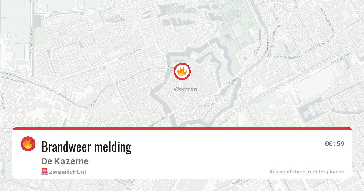 Brandweer melding — 9 aug 2026