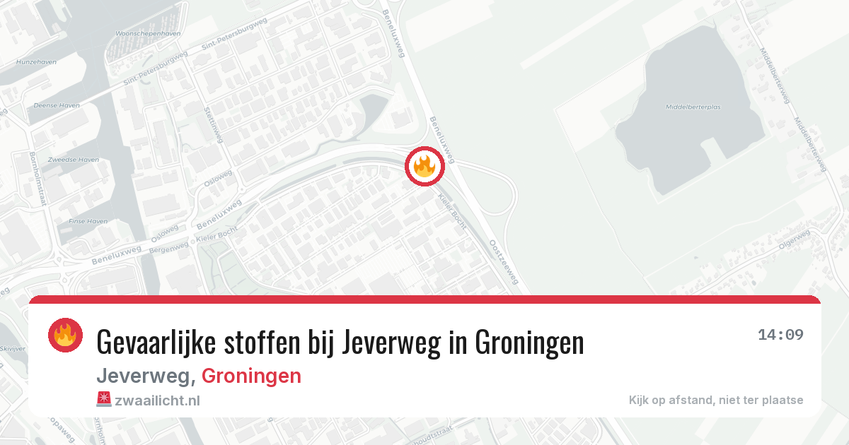 Gevaarlijke stoffen bij Jeverweg in Groningen — 8 apr 2026
