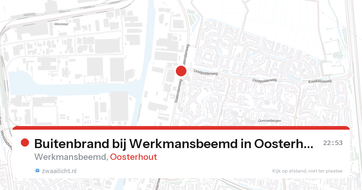 Buitenbrand bij Werkmansbeemd in Oosterhout — 25 feb 2026
