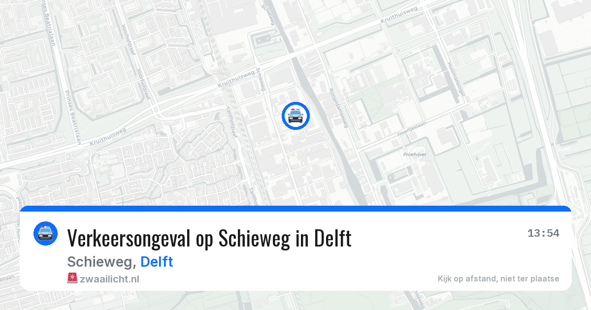 Verkeersongeval op Schieweg in Delft — 15 jun 2026