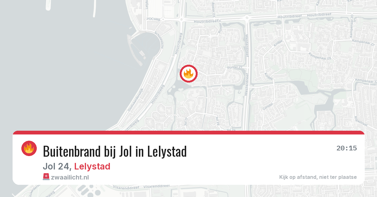 Buitenbrand bij Jol in Lelystad — 26 mei 2026