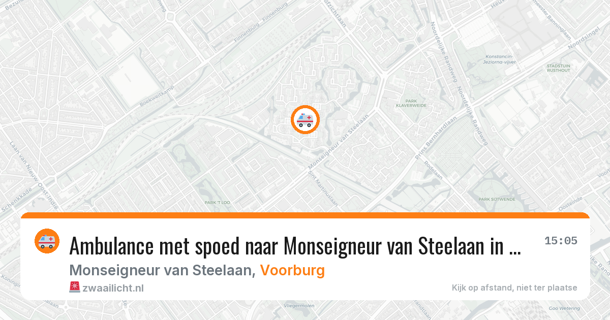 Ambulance met spoed naar Monseigneur van Steelaan in Voorburg — 24 mrt 2026