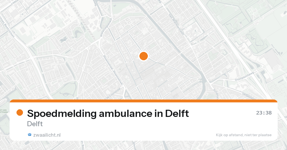 Spoedmelding ambulance in Delft — 9 mei 2026