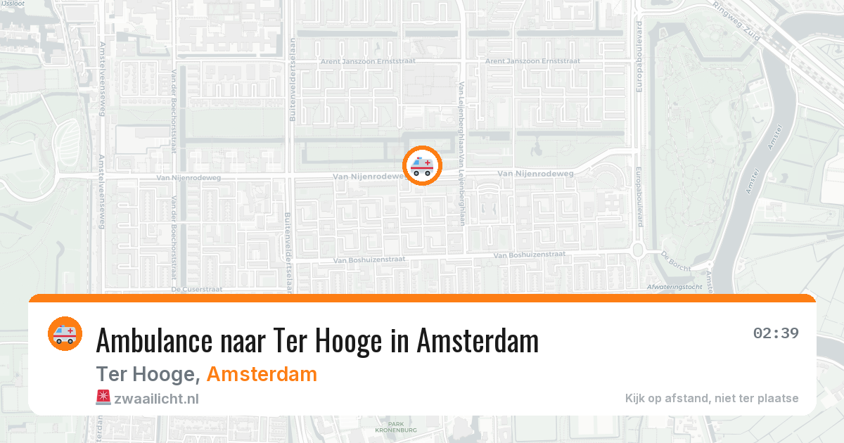 Ambulance naar Ter Hooge in Amsterdam — 4 mei 2026