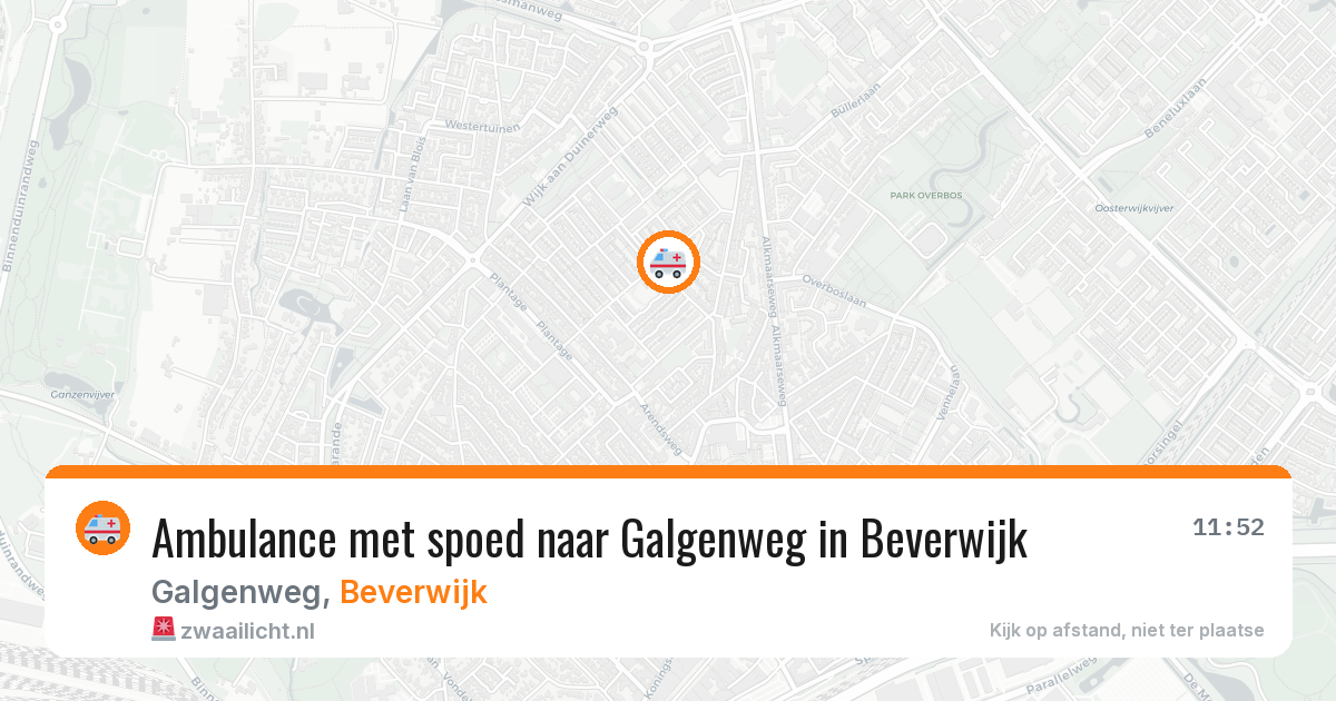Ambulance met spoed naar Galgenweg in Beverwijk — 13 aug 2026