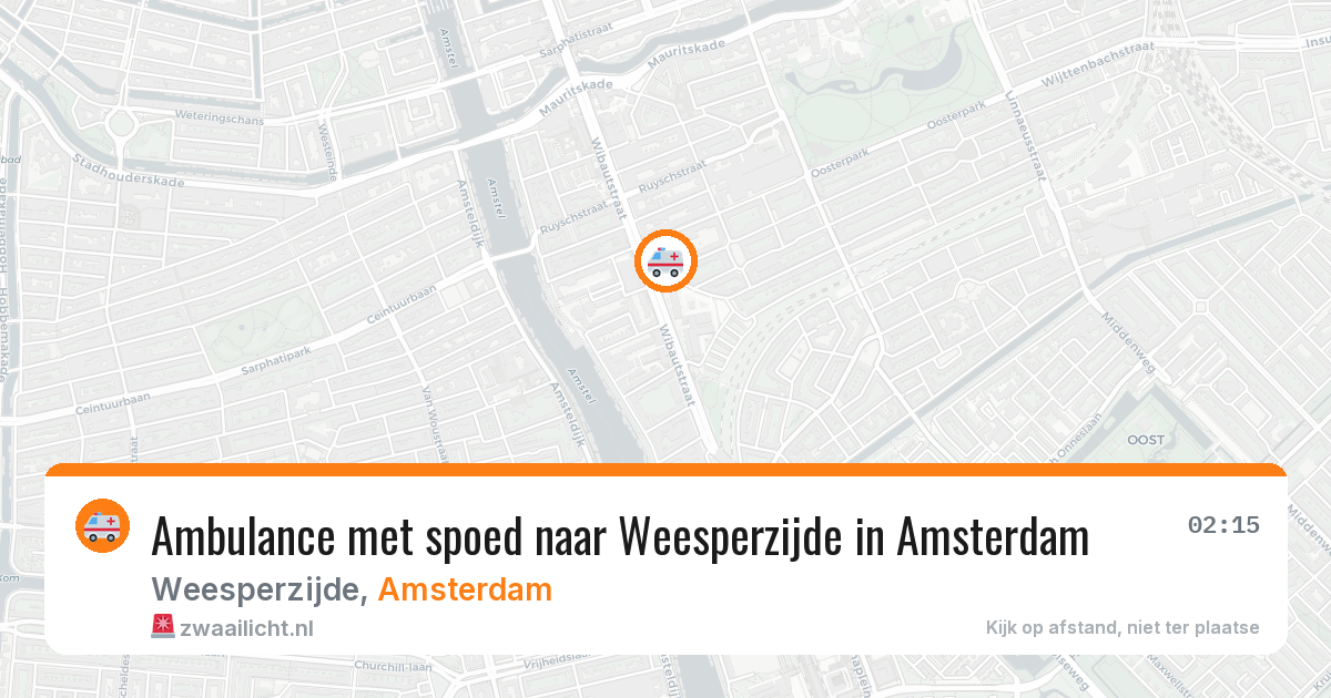 Ambulance met spoed naar Weesperzijde in Amsterdam — 30 apr 2026
