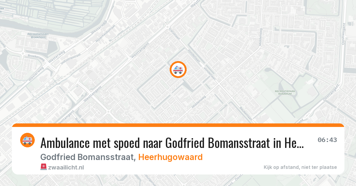 Ambulance met spoed naar Godfried Bomansstraat in Heerhugowaard — 17 jan 2026