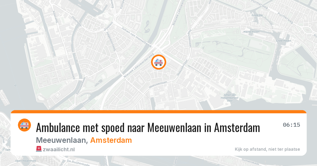 Ambulance met spoed naar Meeuwenlaan in Amsterdam — 13 aug 2026