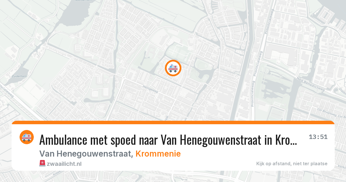 Ambulance met spoed naar Van Henegouwenstraat in Krommenie — 21 jun 2026