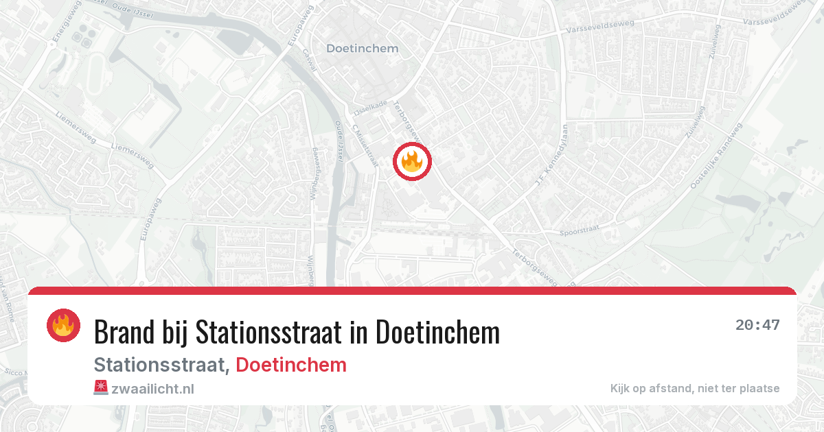 Brand bij Stationsstraat in Doetinchem — 6 jul 2026