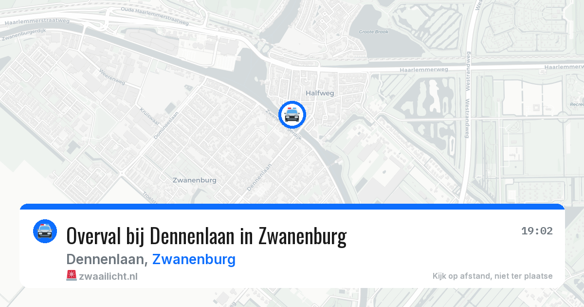 Overval bij Dennenlaan in Zwanenburg — 19 jan 2026