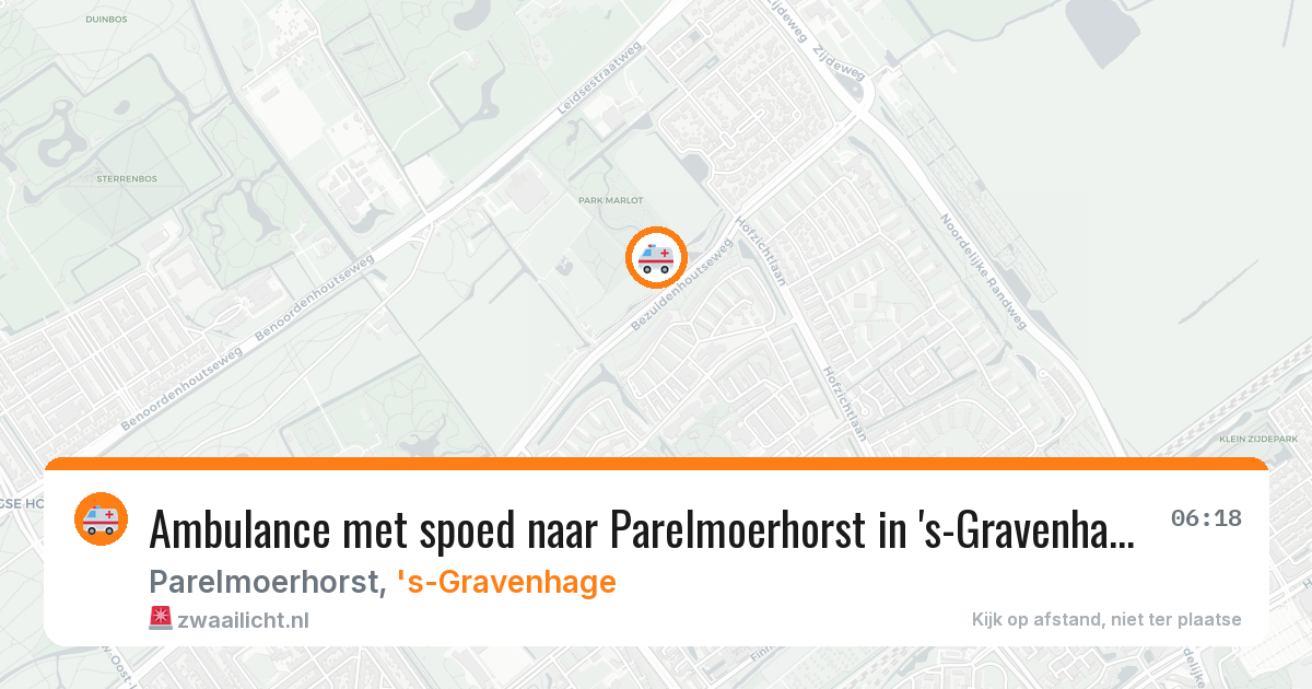 Ambulance met spoed naar Parelmoerhorst in 's-Gravenhage — 14 feb 2026