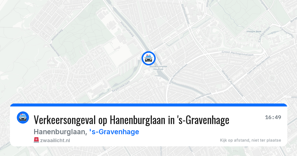 Verkeersongeval op Hanenburglaan in 's-Gravenhage — 11 jul 2026