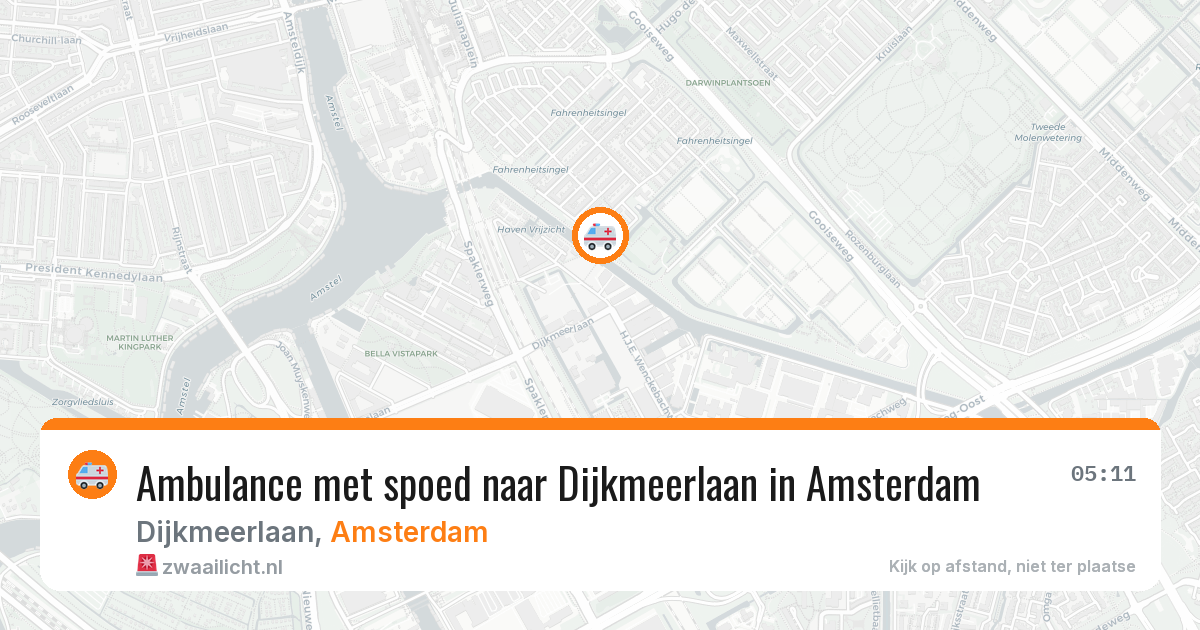 Ambulance met spoed naar Dijkmeerlaan in Amsterdam — 29 mrt 2026