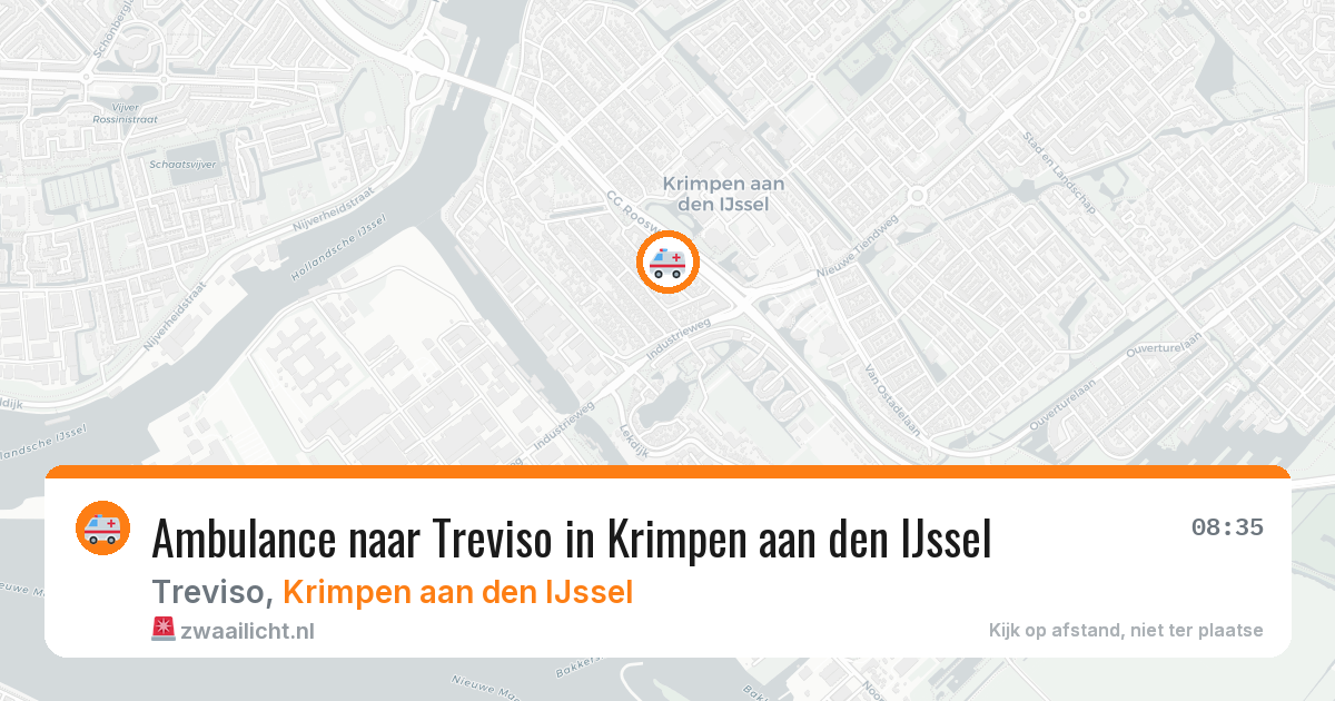 Ambulance naar Treviso in Krimpen aan den IJssel — 18 jul 2026
