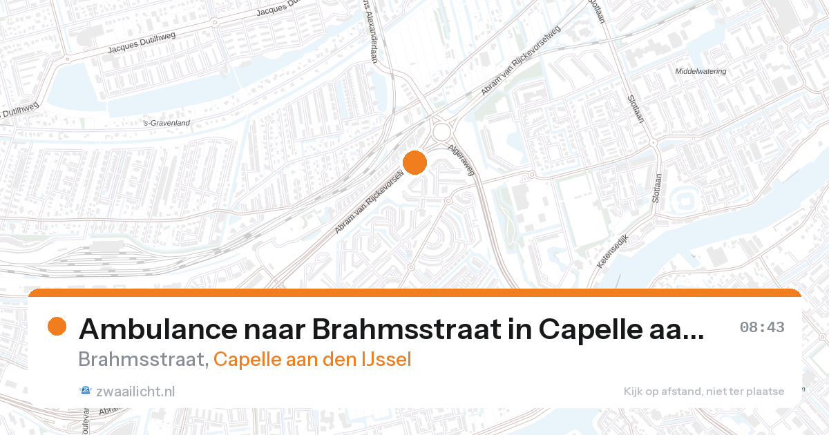 Ambulance naar Brahmsstraat in Capelle aan den IJssel — 20 jul 2026