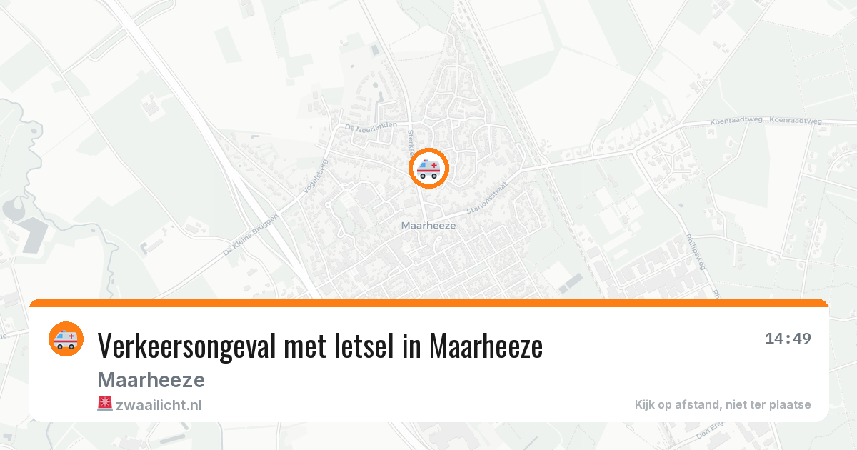 Verkeersongeval met letsel in Maarheeze — 21 mrt 2026