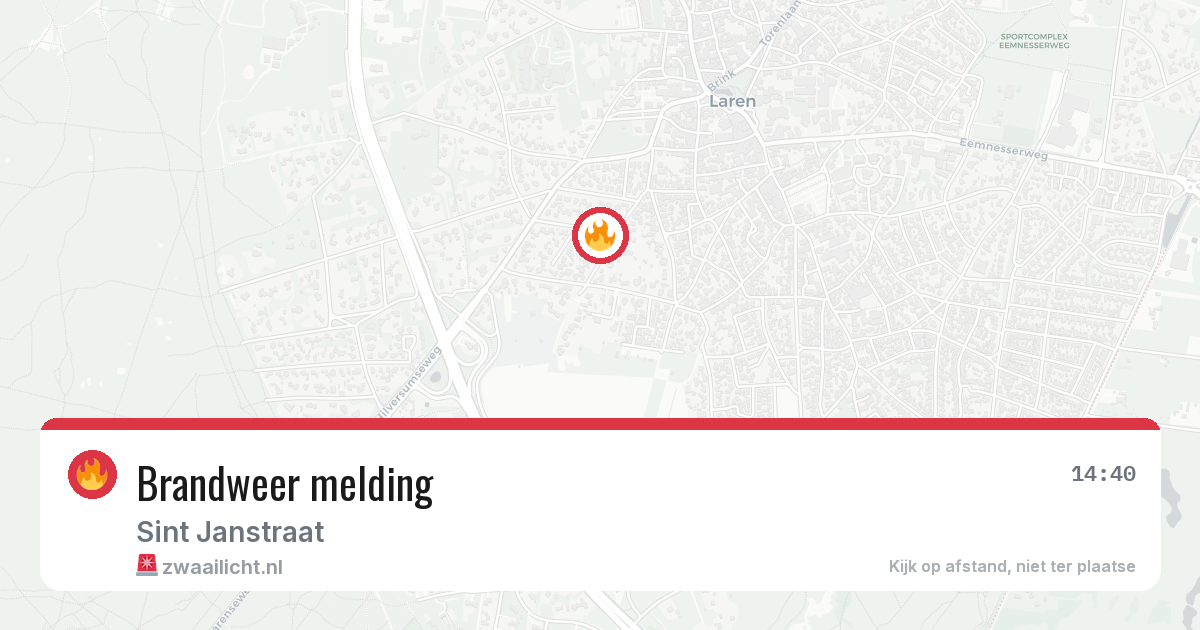 Brandweer melding — 7 jul 2026