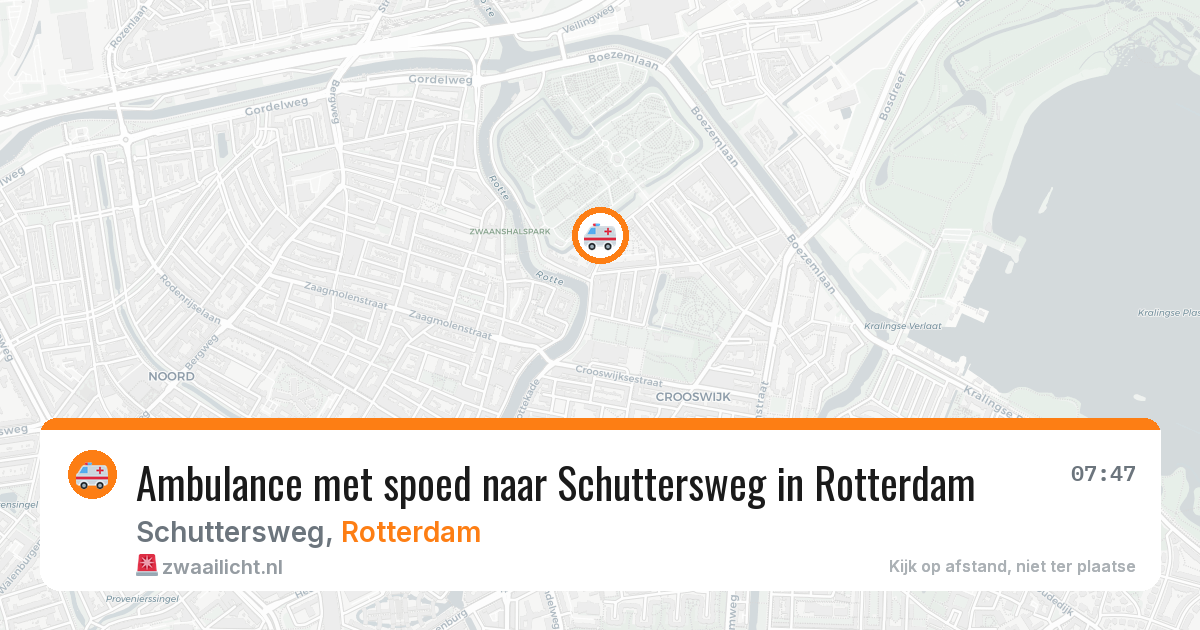 Ambulance met spoed naar Schuttersweg in Rotterdam — 6 jul 2026