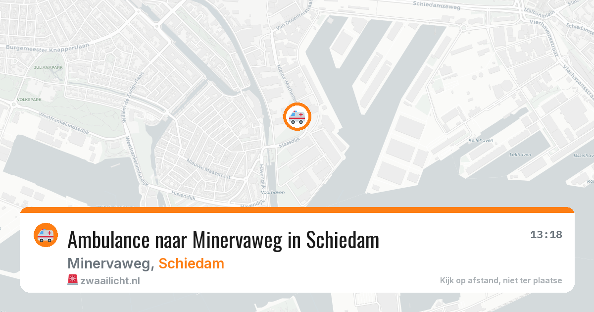 Ambulance naar Minervaweg in Schiedam — 11 aug 2026
