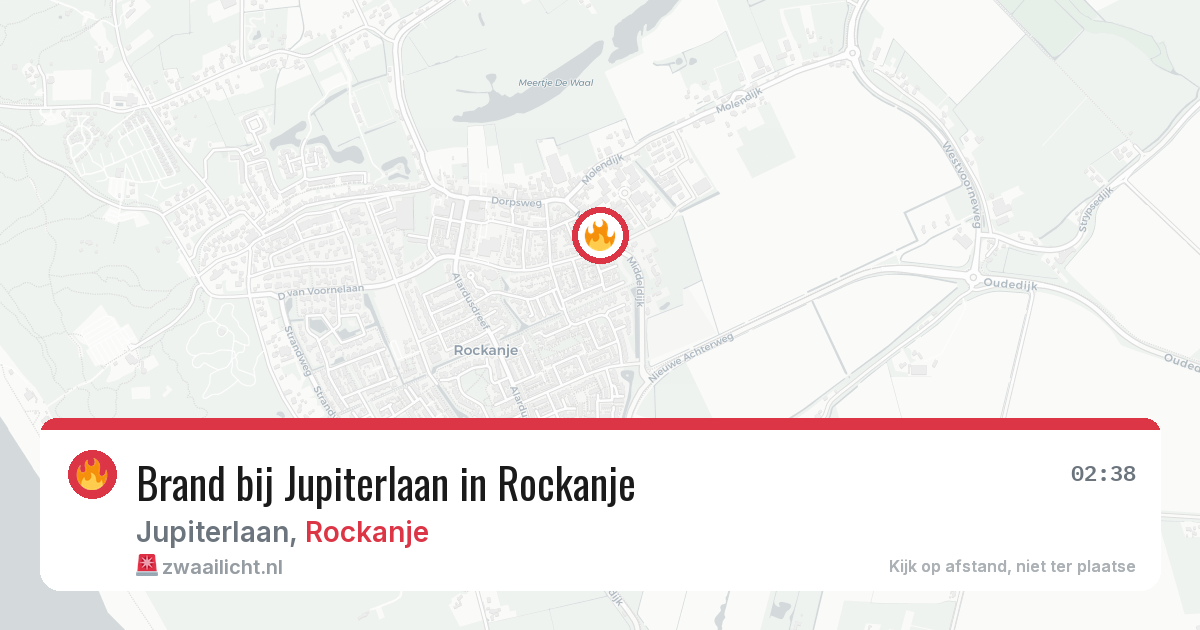 Brand bij Jupiterlaan in Rockanje — 25 jun 2026