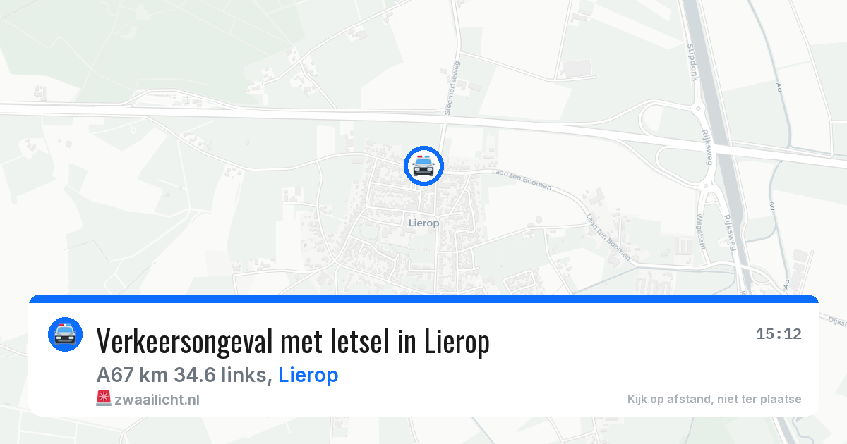 Verkeersongeval met letsel in Lierop — 10 jul 2026