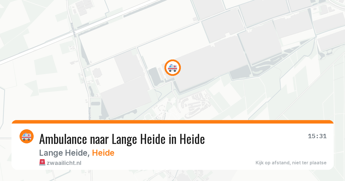 Ambulance naar Lange Heide in Heide — 9 aug 2026