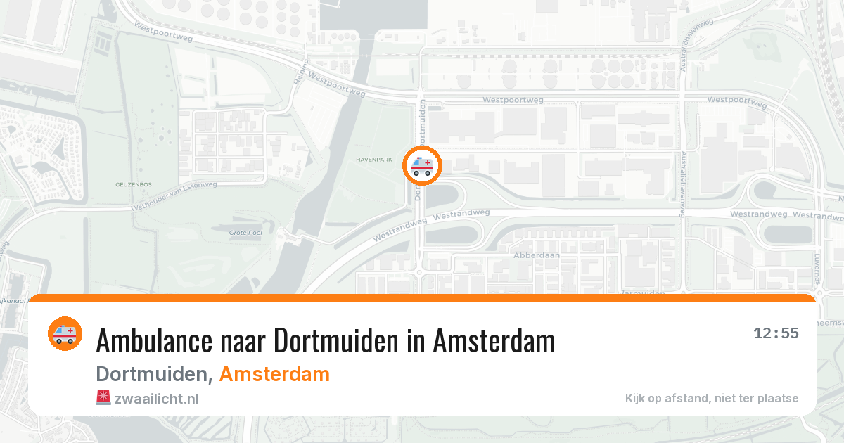 Ambulance naar Dortmuiden in Amsterdam — 25 jun 2026