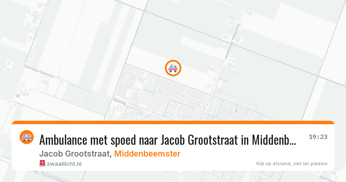 Ambulance met spoed naar Jacob Grootstraat in Middenbeemster — 24 feb 2026