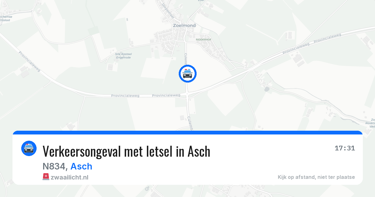 Verkeersongeval met letsel in Asch — 18 jan 2026