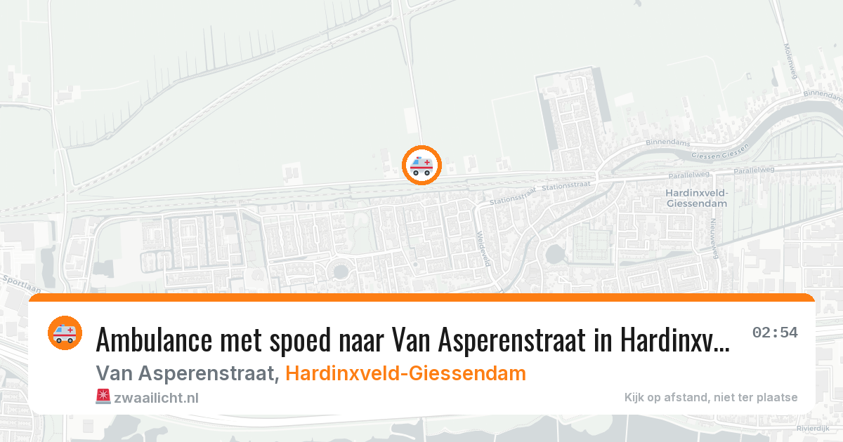 Ambulance met spoed naar Van Asperenstraat in Hardinxveld-Giessendam — 14 feb 2026