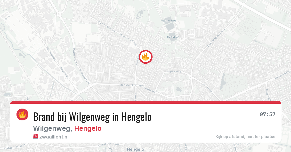 Brand bij Wilgenweg in Hengelo — 20 jun 2026