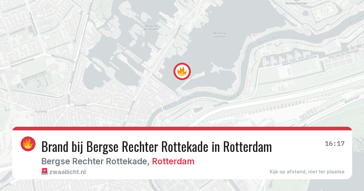 Brand bij Bergse Rechter Rottekade in Rotterdam — 12 jul 2026
