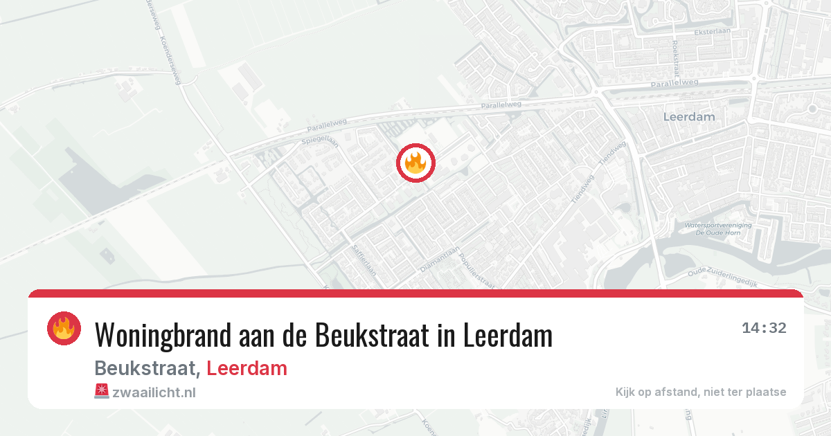 Woningbrand aan de Beukstraat in Leerdam — 27 mei 2026