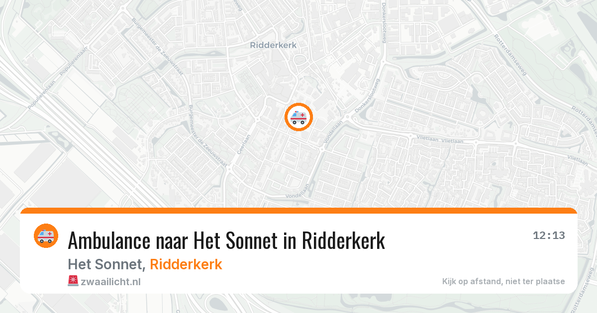 Ambulance naar Het Sonnet in Ridderkerk — 5 aug 2026