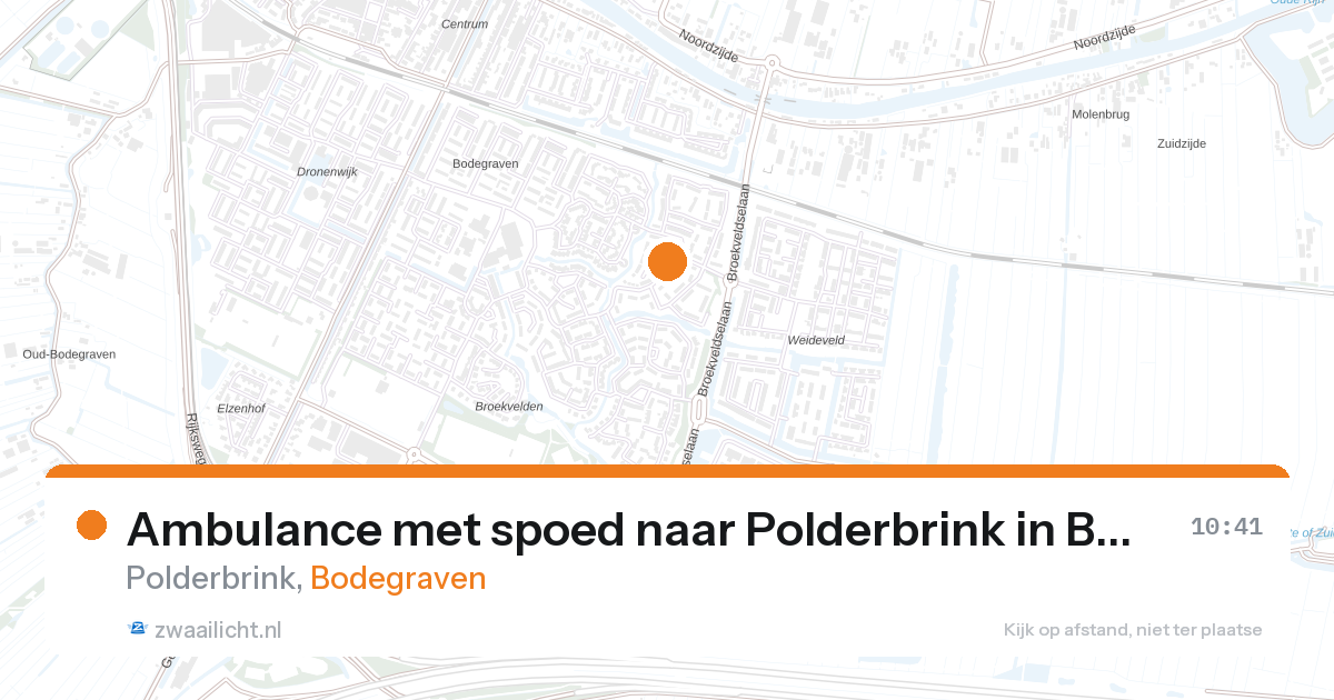 Ambulance met spoed naar Polderbrink in Bodegraven — 21 mrt 2026