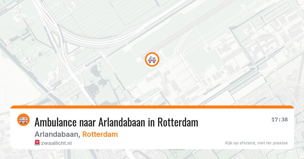 Ambulance naar Arlandabaan in Rotterdam — 4 jun 2026