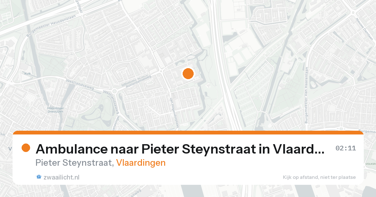 Ambulance naar Pieter Steynstraat in Vlaardingen — 18 aug 2026