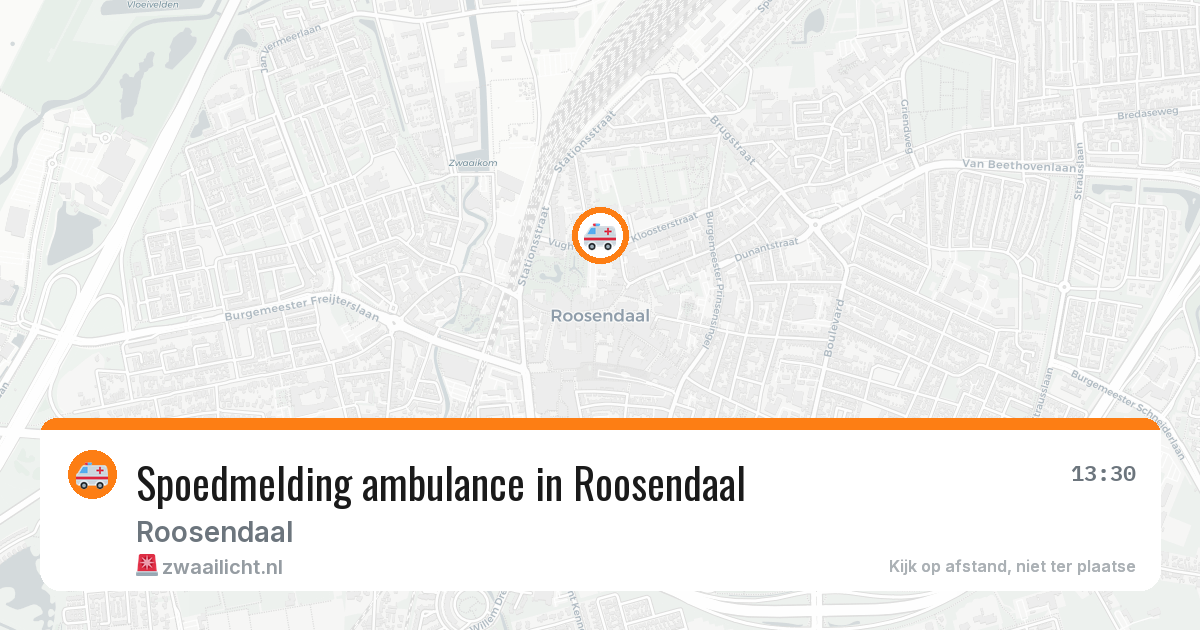 Spoedmelding ambulance in Roosendaal — 8 apr 2026