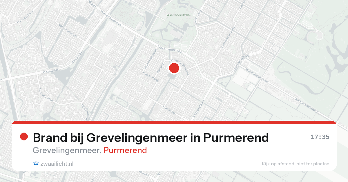 Brand bij Grevelingenmeer in Purmerend — 26 apr 2026