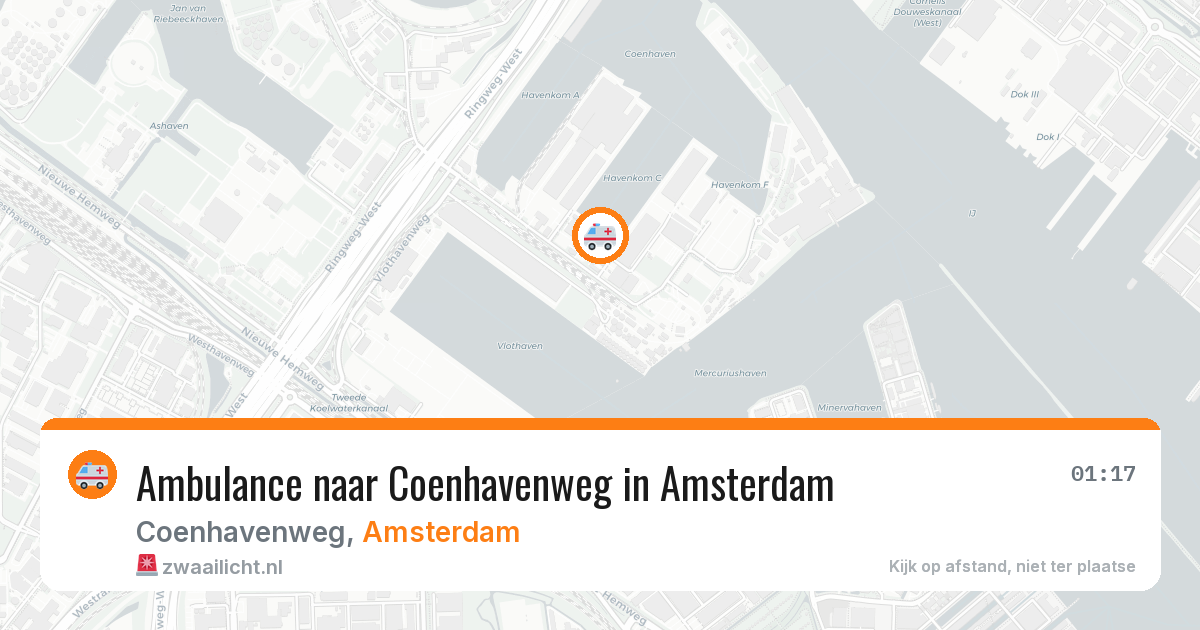 Ambulance naar Coenhavenweg in Amsterdam — 15 jun 2026