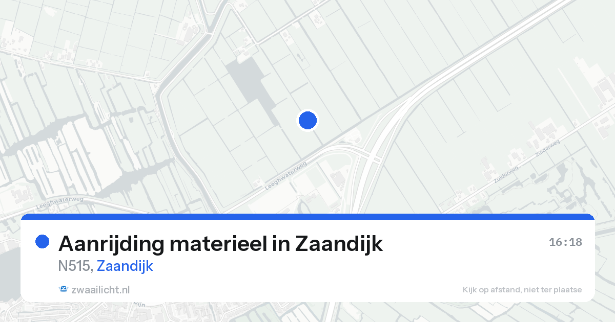 Aanrijding materieel in Zaandijk — 19 aug 2026