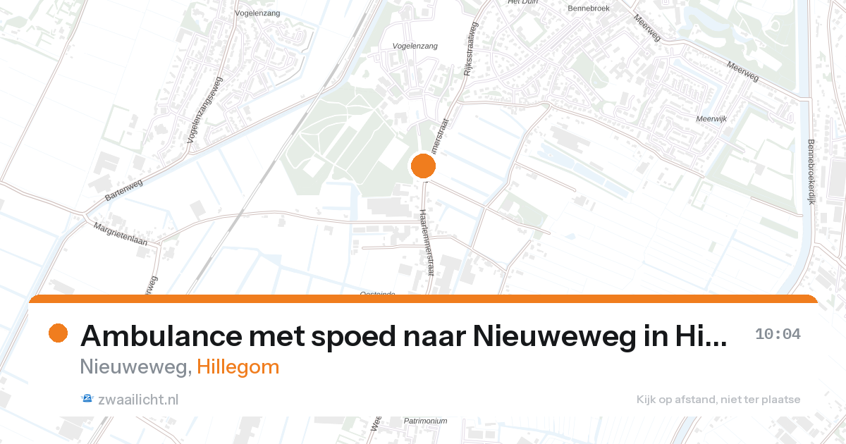 Ambulance met spoed naar Nieuweweg in Hillegom — 7 mei 2026
